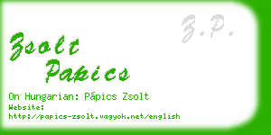 zsolt papics business card
